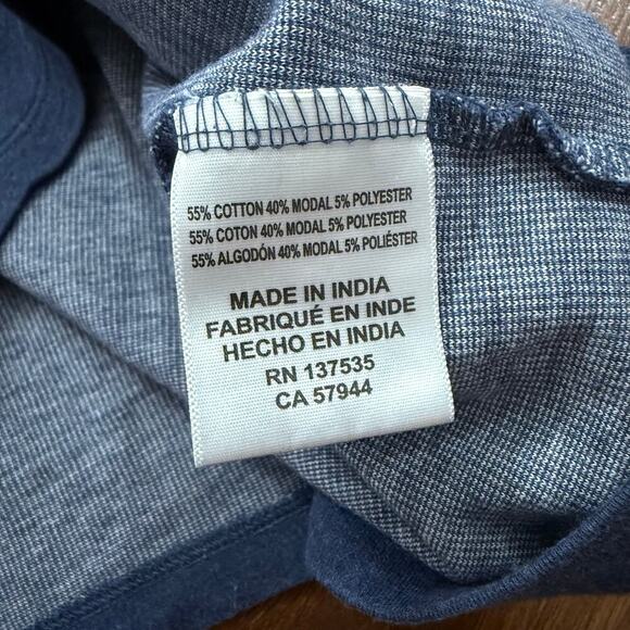 Mizzen + Main Men's Stanton Pullover 1/4 Zip Sweater Preppy Sporty Blue Sz L - Picture 6 of 8